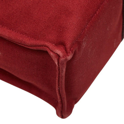 Hermes Fourre Tout MM Tote Red Canvas — view 7