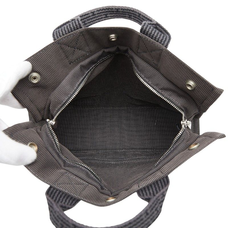 Hermes Her Line Tote PM Gray Canvas — view 8