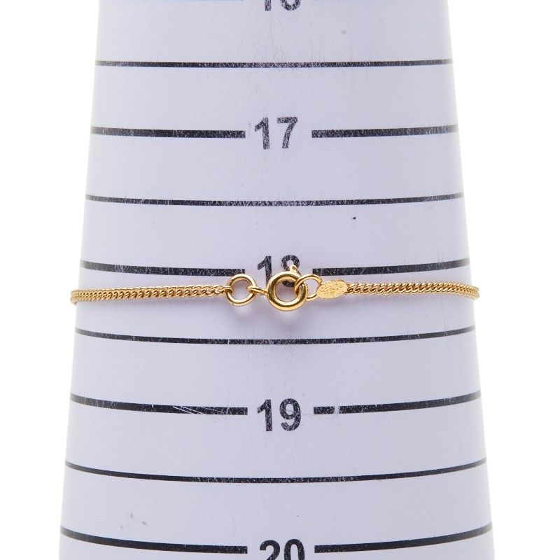 Chanel CC Logo Heart Key Bracelet Gold Plated Line Stone — view 5