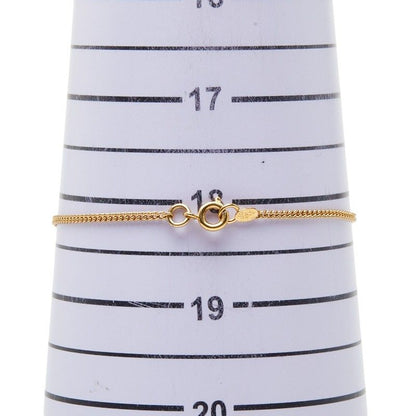 Chanel CC Logo Heart Key Bracelet Gold Plated Line Stone — view 5