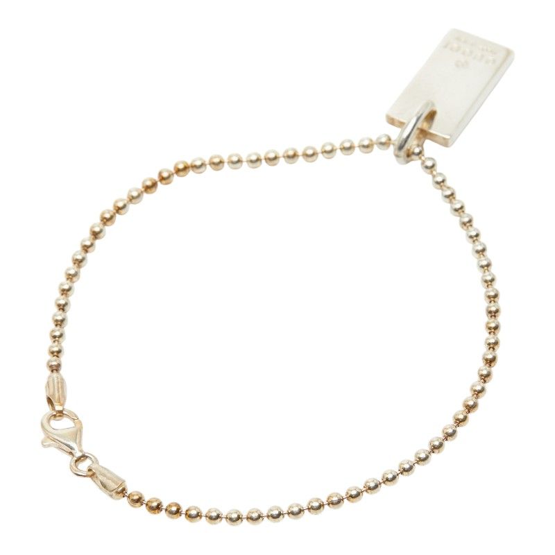 Gucci Logo Plate Bracelet Ball Chain Silver — view 2