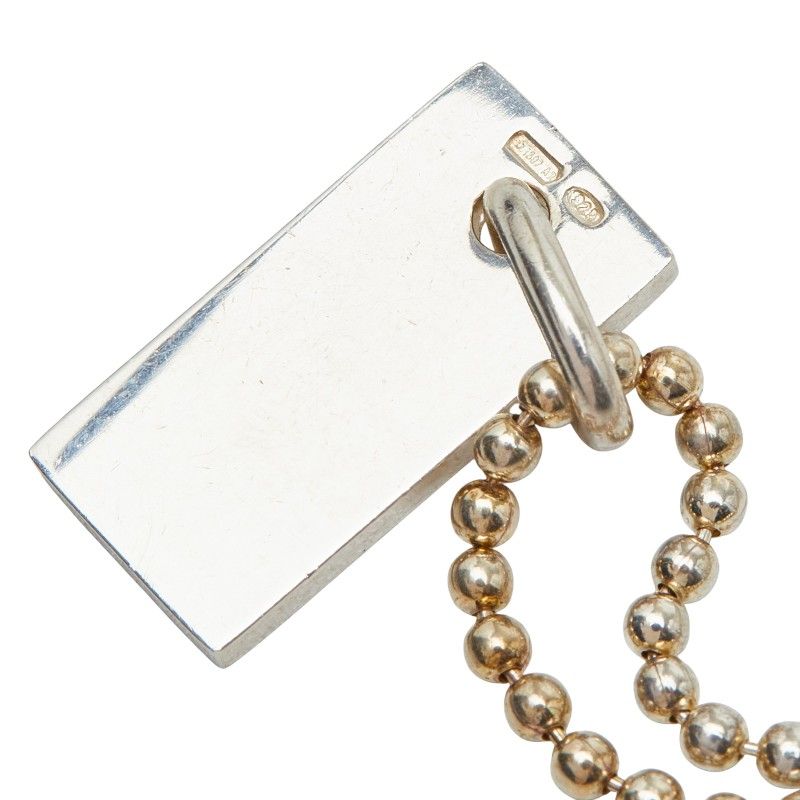 Gucci Logo Plate Bracelet Ball Chain Silver — view 4