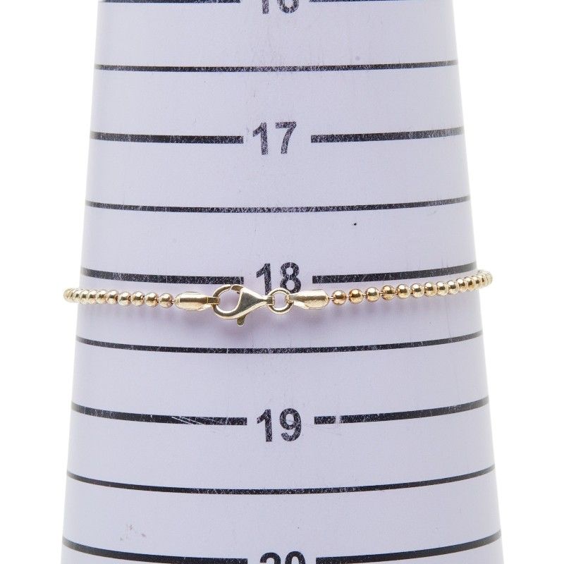 Gucci Logo Plate Bracelet Ball Chain Silver — view 6