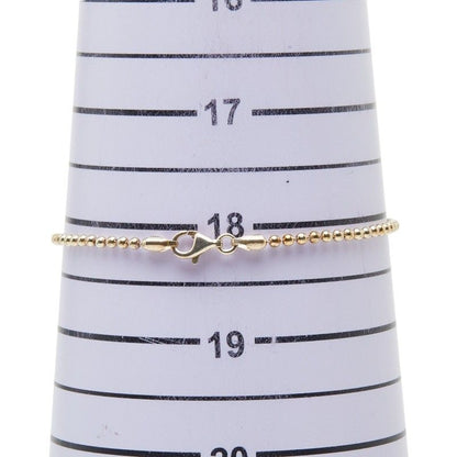 Gucci Logo Plate Bracelet Ball Chain Silver — view 6