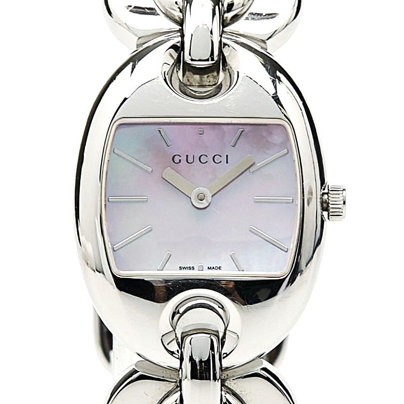 Gucci Watch 121.5 Pink Shell Silver Stainless Steel