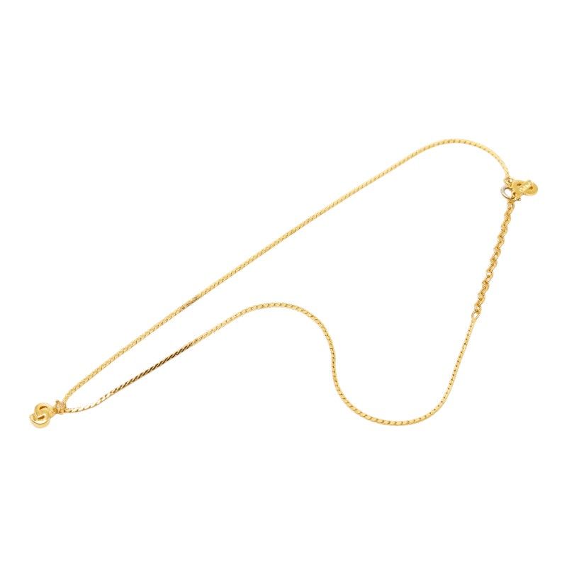 Dior CD Logo Necklace Gold Plated — view 4