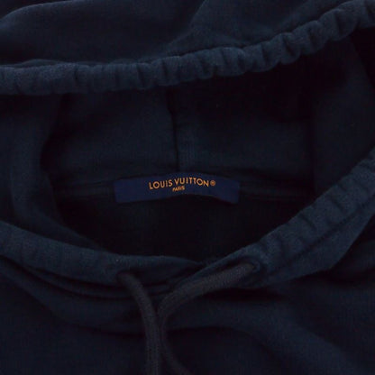 Louis Vuitton Silk Blend Signature Hoodie L Navy Uqq — view 5
