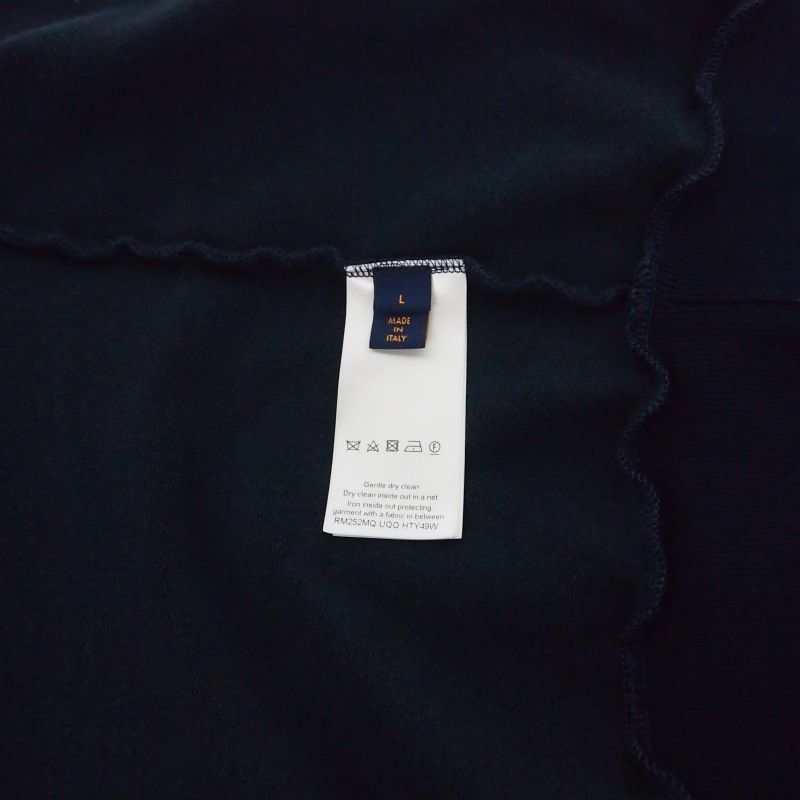 Louis Vuitton Silk Blend Signature Hoodie L Navy Uqq — view 6