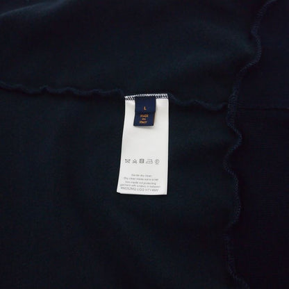 Louis Vuitton Silk Blend Signature Hoodie L Navy Uqq — view 6