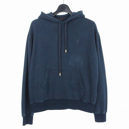 Louis Vuitton Silk Blend Signature Hoodie L Navy Uqq