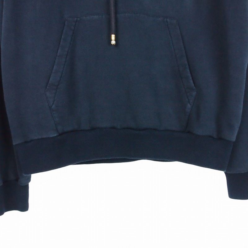 Louis Vuitton Silk Blend Signature Hoodie L Navy Uqq — view 4