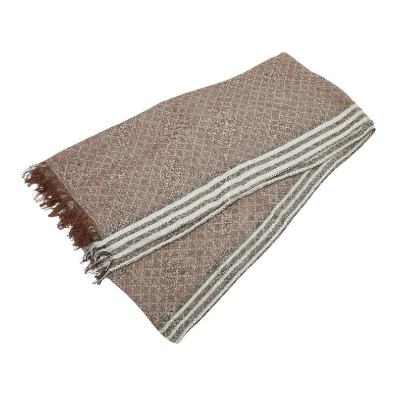 Gucci Shawl Brown Linen Cotton 1- Scarf