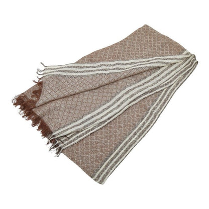 Gucci Shawl Brown Linen Cotton 1- Scarf — view 2