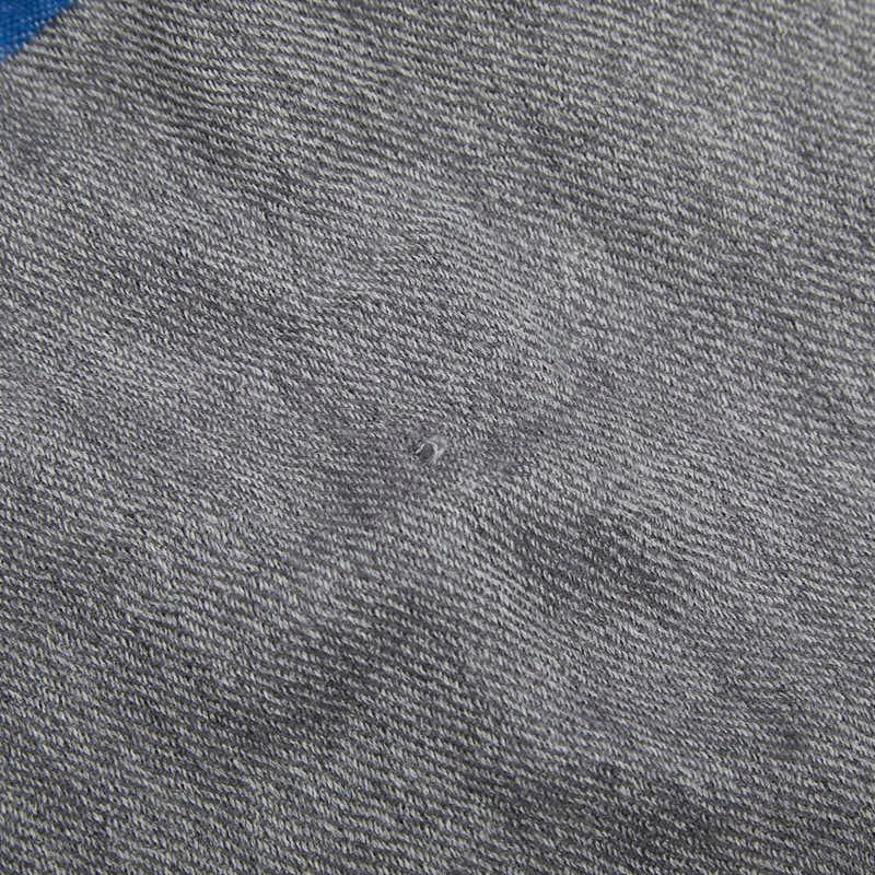 Bvlgari Logo Shawl Gray Blue Wool Cashmere 1- Scarf — view 4