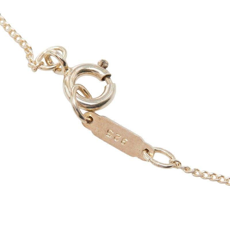 Tiffany & Co Heart Ribbon Necklace Silver 18k Yellow Gold — view 6