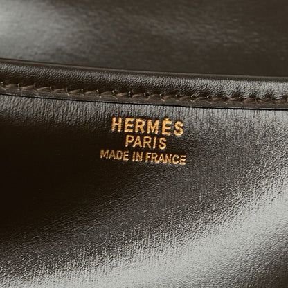 Hermes Duffle Crossbody Shoulder Bag Brown Leather — view 8