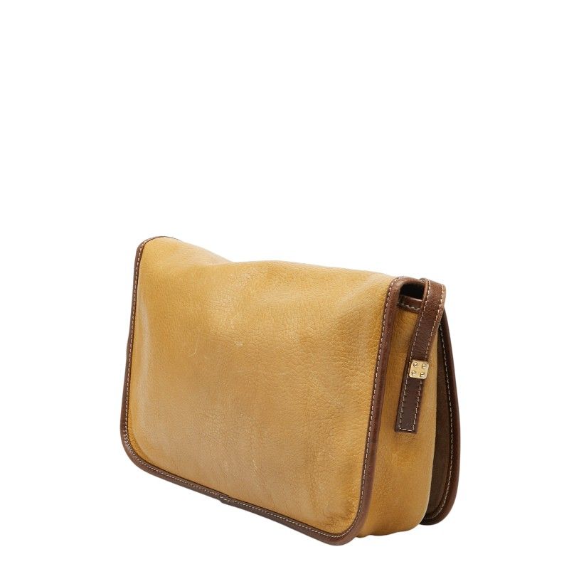 Loewe Anagram Crossbody Shoulder Bag Yellow Brown Leather — view 2
