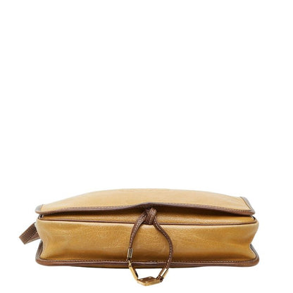 Loewe Anagram Crossbody Shoulder Bag Yellow Brown Leather — view 3