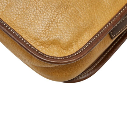 Loewe Anagram Crossbody Shoulder Bag Yellow Brown Leather — view 6