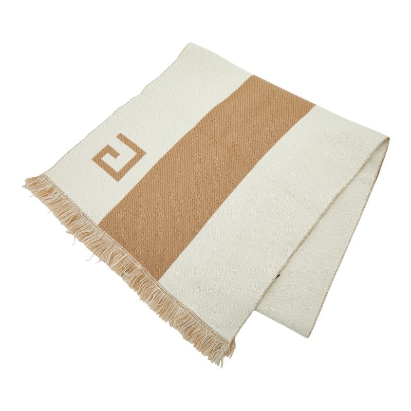 Gucci Glogo Scarf Beige Brown Wool