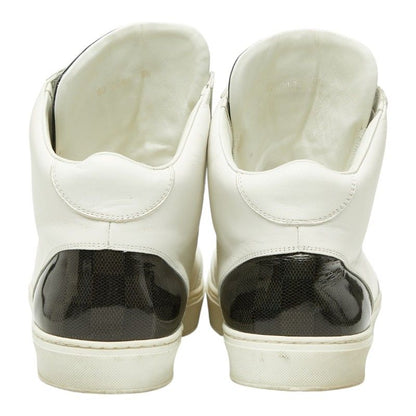 Louis Vuitton Damier Middle Cut Sneakers 9.5 White Black Leather — view 3