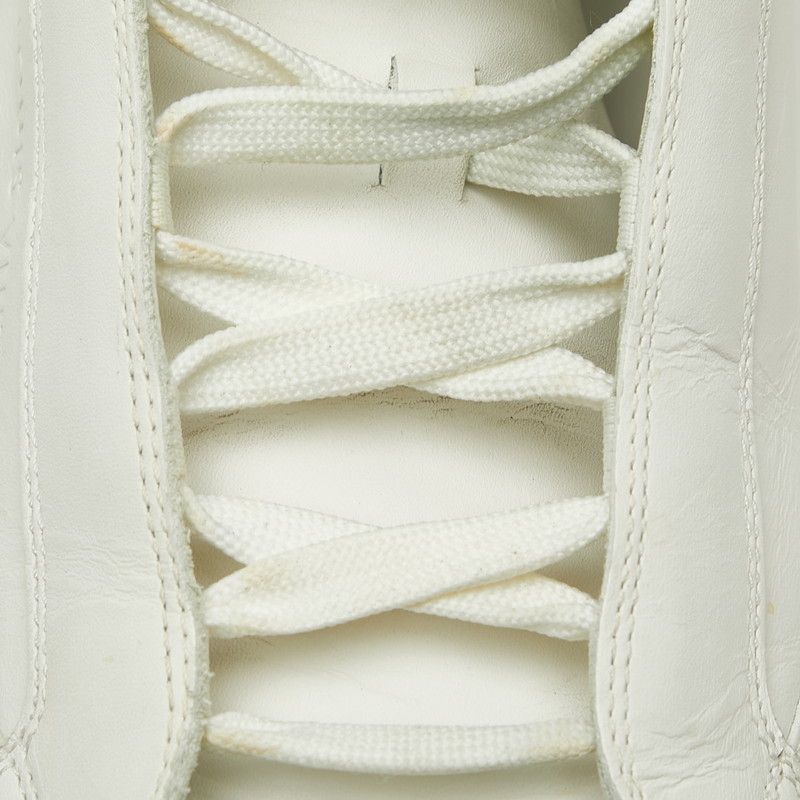 Louis Vuitton Damier Middle Cut Sneakers 9.5 White Black Leather — view 6