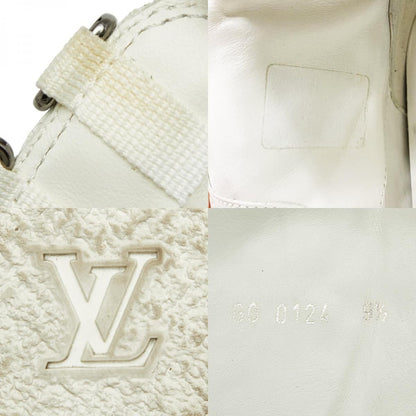 Louis Vuitton Damier Middle Cut Sneakers 9.5 White Black Leather — view 9