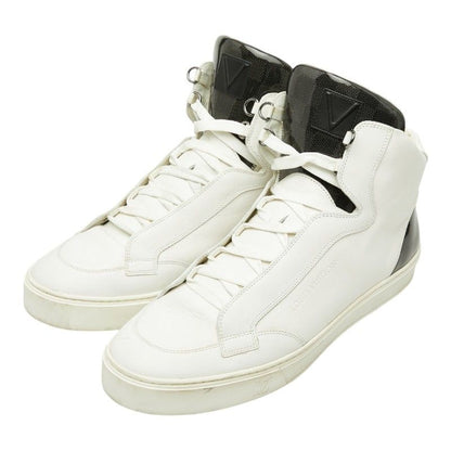 Louis Vuitton Damier Middle Cut Sneakers 9.5 White Black Leather