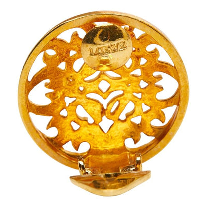 Loewe Anagram Round Earrings Gold Plated — view 4