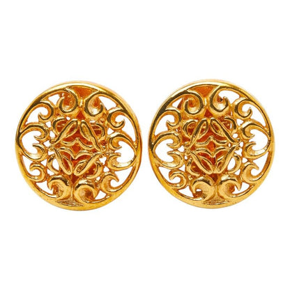 Loewe Anagram Round Earrings Gold Plated — view 2