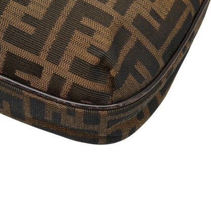 Fendi Zucca Crossbody Shoulder Bag Brown Canvas Leather — view 4