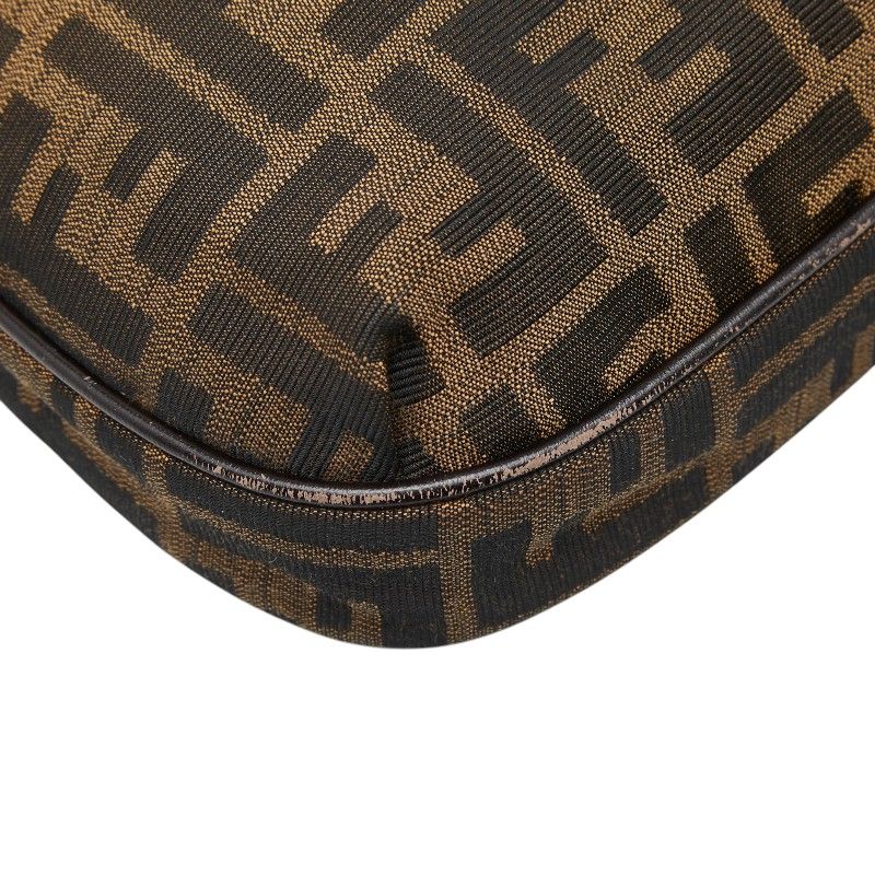 Fendi Zucca Crossbody Shoulder Bag Brown Canvas Leather — view 5