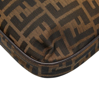 Fendi Zucca Crossbody Shoulder Bag Brown Canvas Leather — view 6