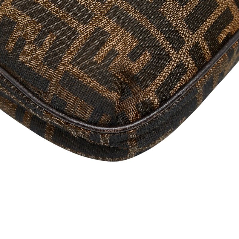 Fendi Zucca Crossbody Shoulder Bag Brown Canvas Leather — view 7