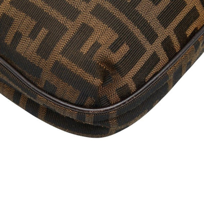 Fendi Zucca Crossbody Shoulder Bag Brown Canvas Leather — view 7