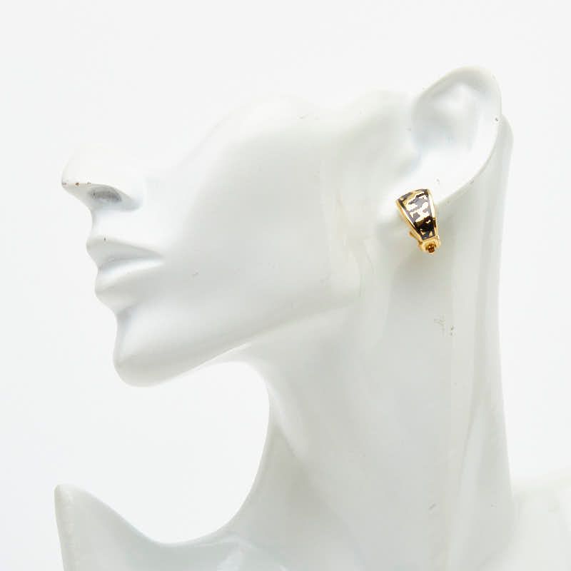 Dior Earrings Gold Black Plated — view 5