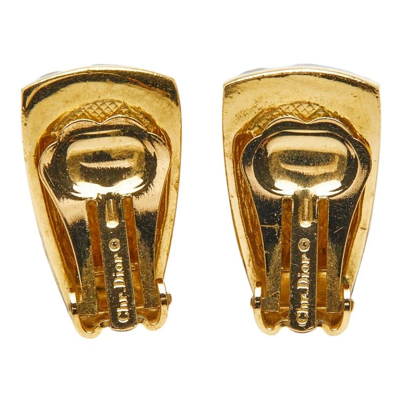 Dior Earrings Gold Black Plated — view 3