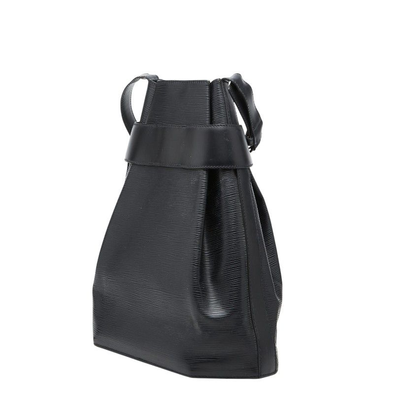 Louis Vuitton Epi Sac Depot GM Shoulder Bag Noir Black Leather — view 3