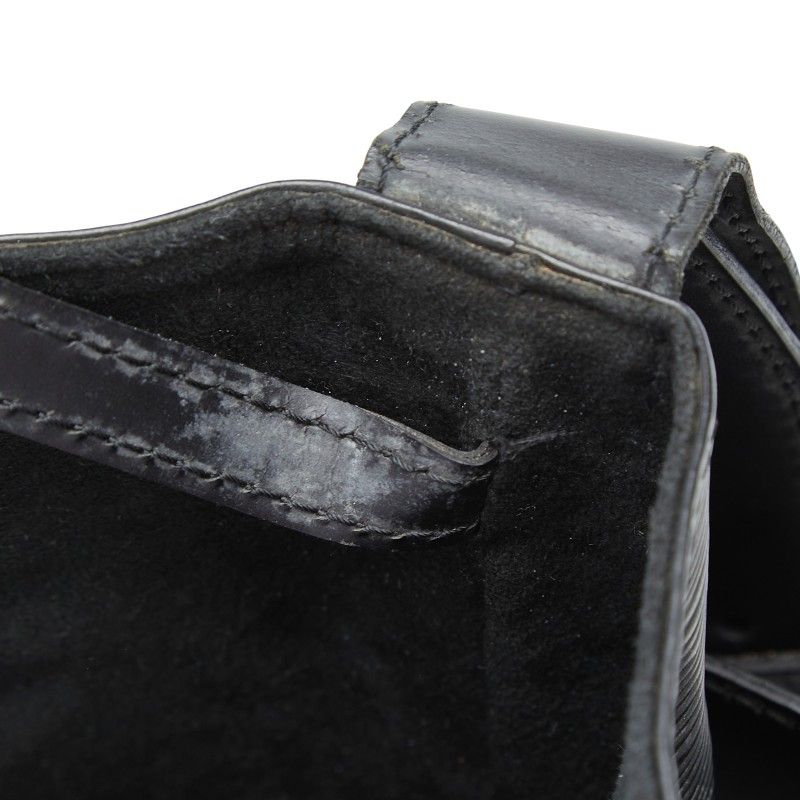 Louis Vuitton Epi Sac Depot GM Shoulder Bag Noir Black Leather — view 9