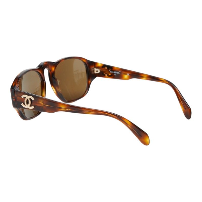 Chanel CC Logo Sunglasses Brown Acetate 1- Eyewear — view 2