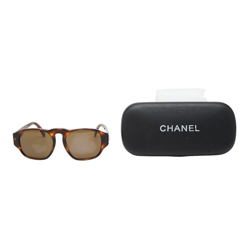 Chanel CC Logo Sunglasses Brown Acetate 1- Eyewear — view 7
