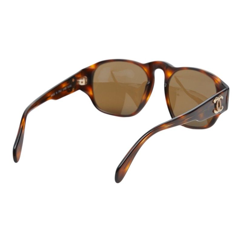 Chanel CC Logo Sunglasses Brown Acetate 1- Eyewear — view 3
