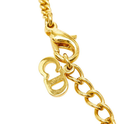 Dior Heart Pendant Necklace Gold Plated Faux Pearl — view 5