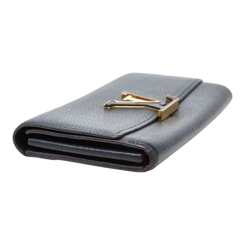 Louis Vuitton Portefeuille Capucines Bifold Wallet Black Taurillon Leather — view 5