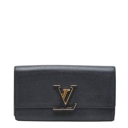 Louis Vuitton Portefeuille Capucines Bifold Wallet Black Taurillon Leather