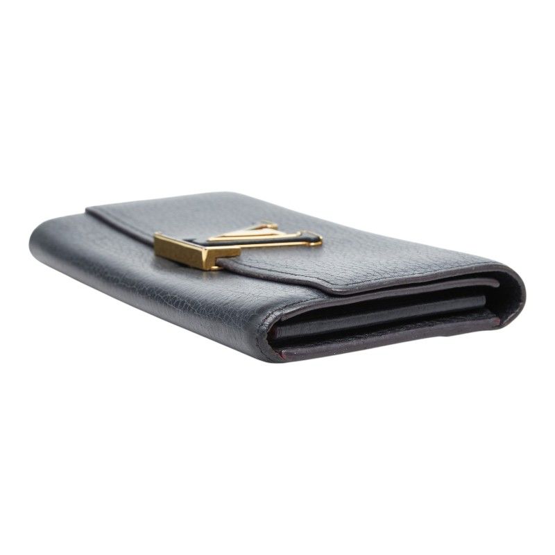 Louis Vuitton Portefeuille Capucines Bifold Wallet Black Taurillon Leather — view 4