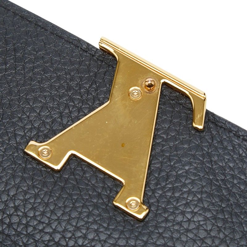 Louis Vuitton Portefeuille Capucines Bifold Wallet Black Taurillon Leather — view 7