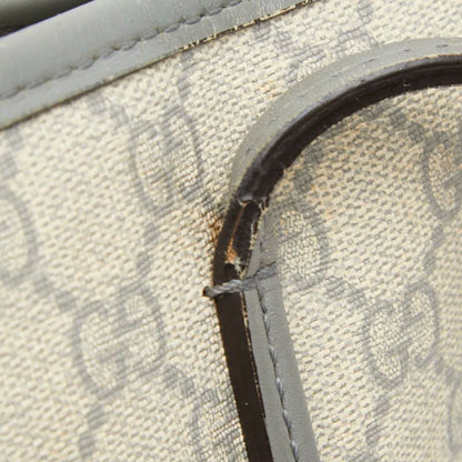 Gucci GG Supreme Tote Shoulder Bag 2-Way Beige Gray Leather — view 8