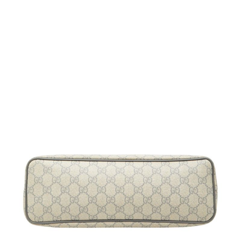 Gucci GG Supreme Tote Shoulder Bag 2-Way Beige Gray Leather — view 3