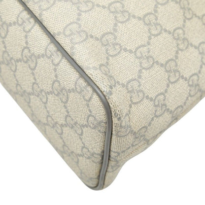 Gucci GG Supreme Tote Shoulder Bag 2-Way Beige Gray Leather — view 6